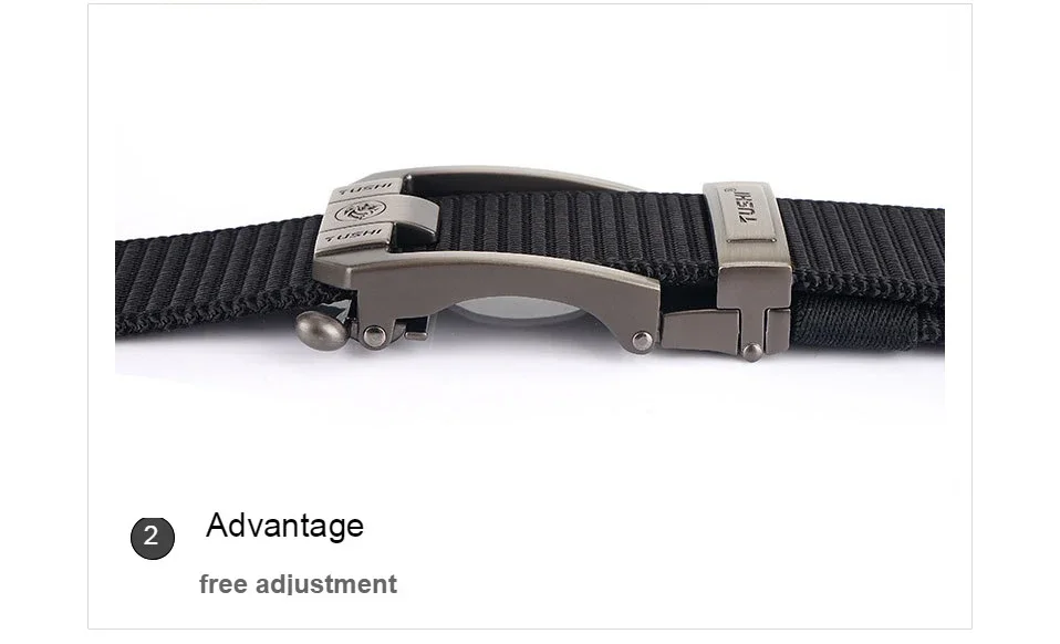 Luxury Metal Automatic Buckle Canvas Belts For Men Thick Tough Nylon Webbing Waistband Outdoor Jeans Pants Tactical Belt Hiking
