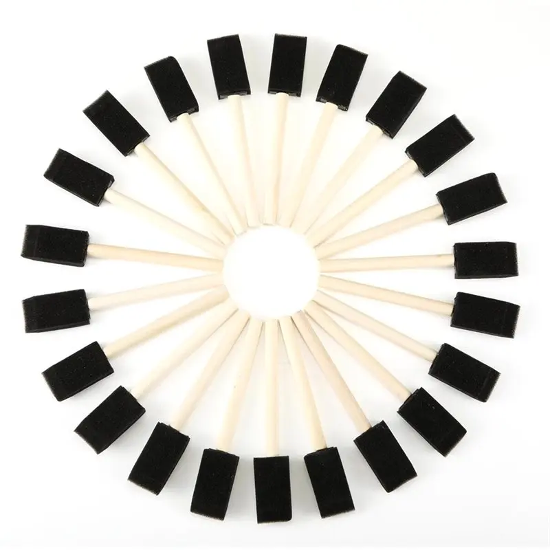 A76I-Disposable Foam Paint Brushes-1-Inch 50-Pack Set For Acrylic, Staining, Varnishes& DIY Crafts Sponge