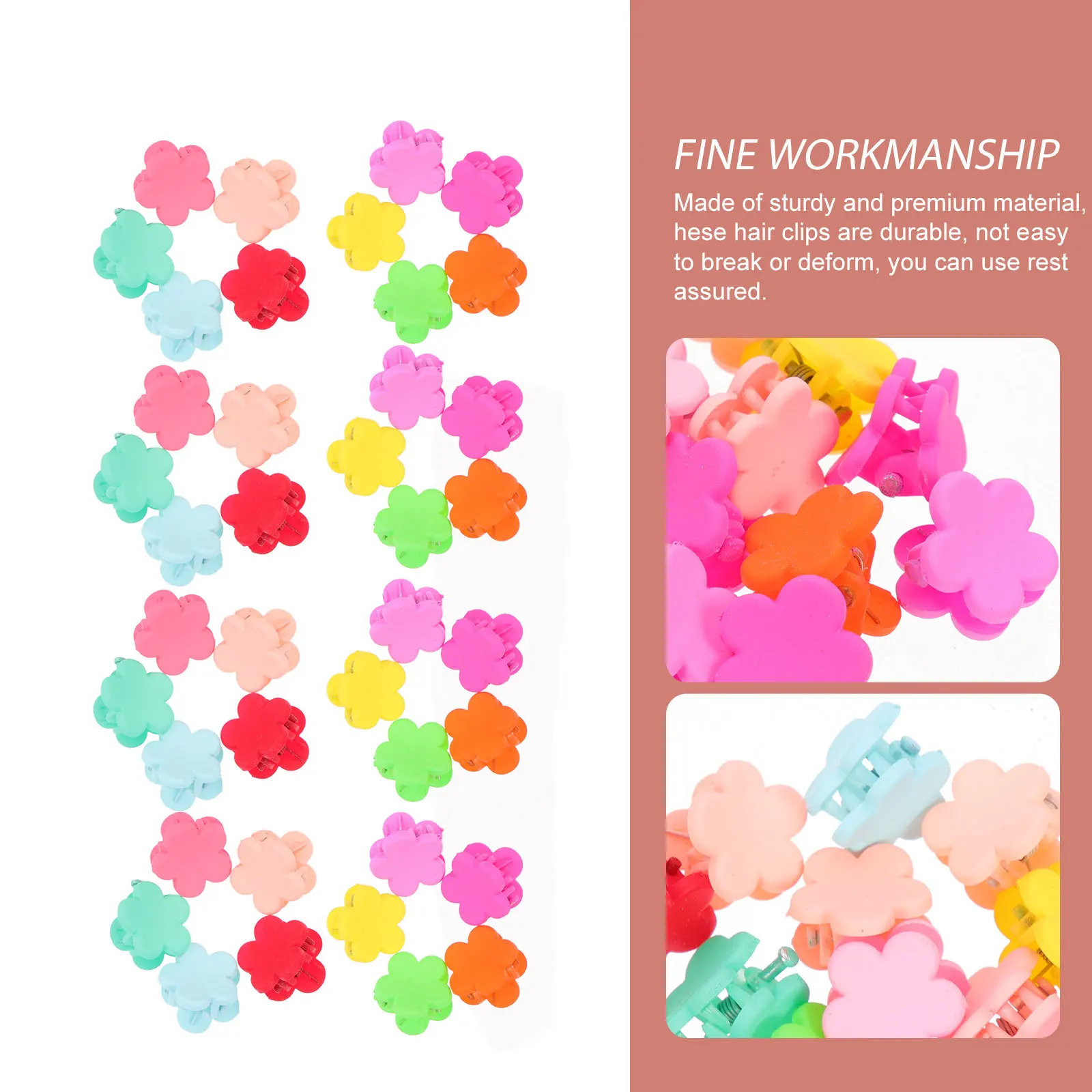 

80Pcs Kids Hair Clips Flower Shape Small Claw Clips for Girls Daily Use and Parties Hair Accessories for Girls