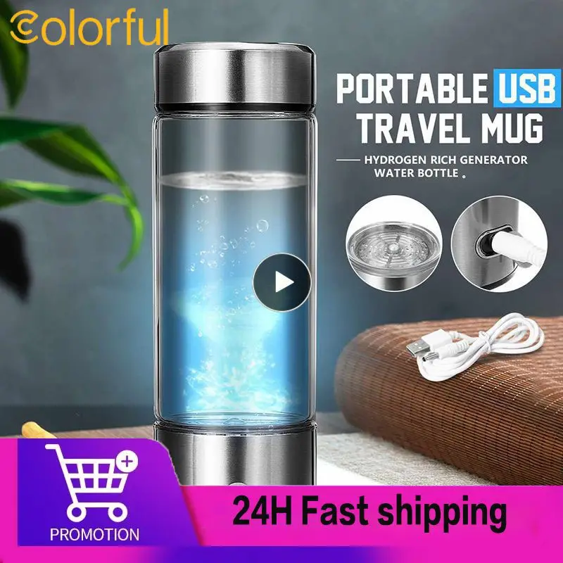 Healthy Durable Glass Material Detoxify And Hydrate Portable And Convenient Boost Energy Levels Hydrogen-infused Water Glass