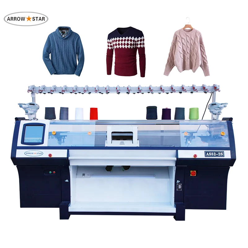 Double  system computerized  sweater flat knitting machine