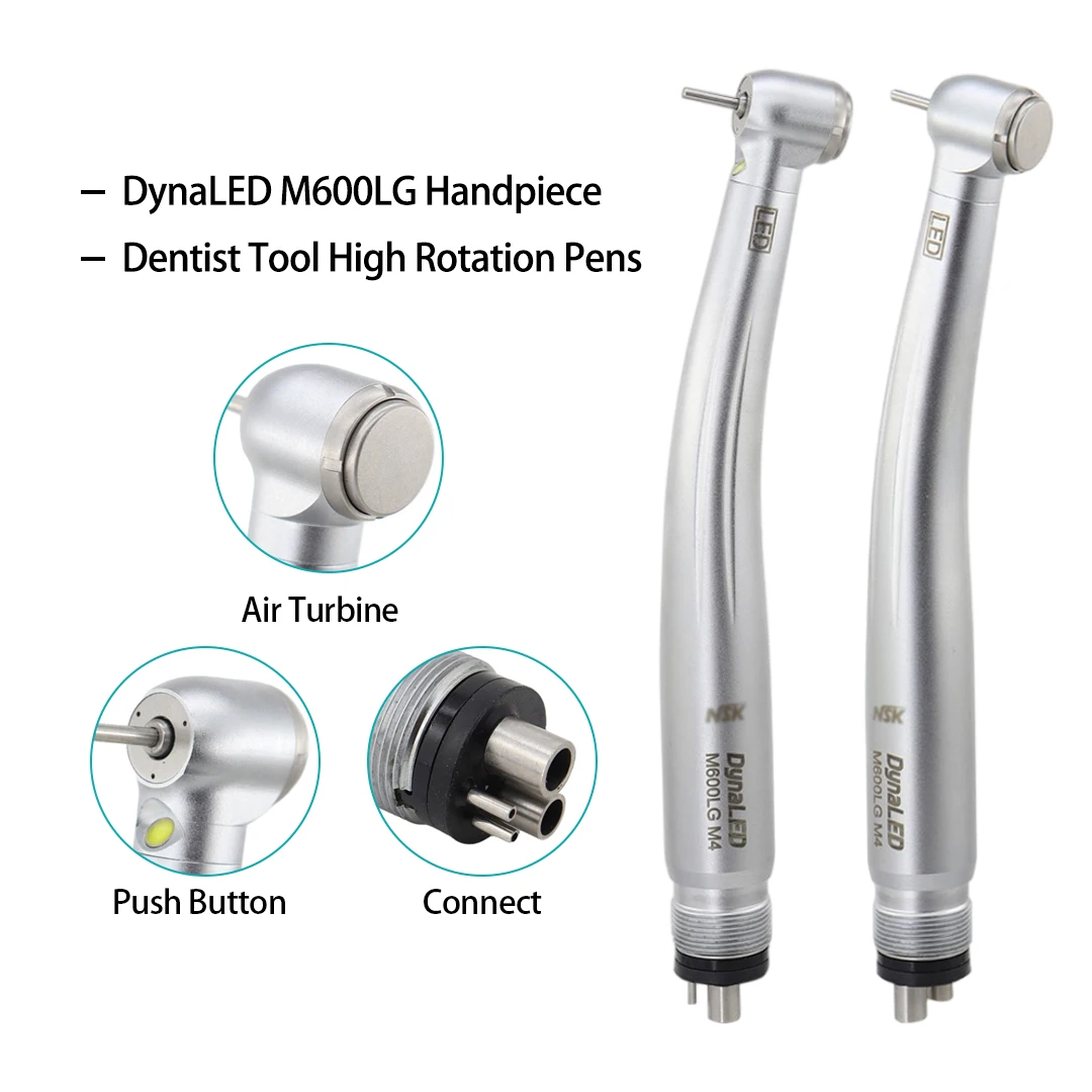 Dental Turbine Handstück Mit LED-Licht – Fiber Optic, Cartridge Rotor, Für Zahnarztpraxen