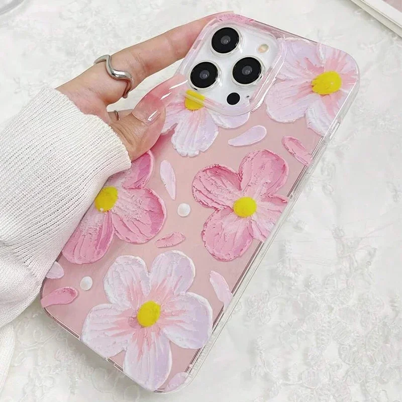 Funda de teléfono Daisy con flor de cerezo a la moda para Samsung Galaxy S25 FE S25 S24 S22 S23 Ultra Plus S24 FE A56 A55 A06 A53 5G