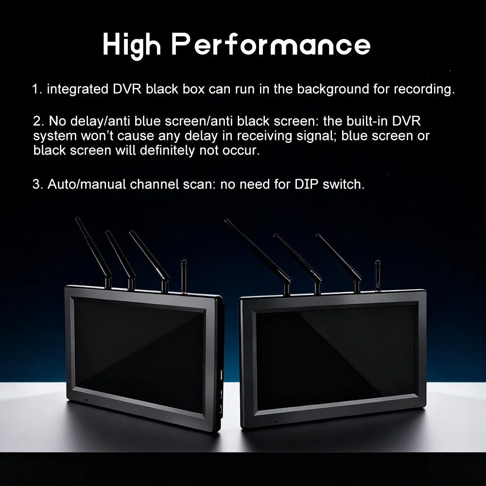 Hawkeye Captain 4IN1 FPV Monitor 520CH 10.2in 1000LUX Display  1.2G 3.3G 4.9–5.8–6–7–8GHz Tracking Loop Scan Mode DIY Channels