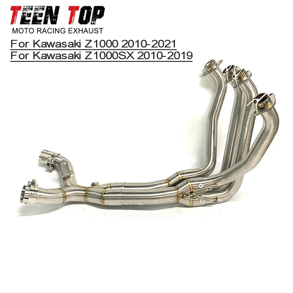 Motorcycle Exhaust Escape Accessories Full Systems For Kawasaki Z1000 /Z1000SX Front Link Pipe Muffler Slip on Connect To Stock