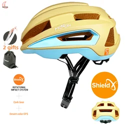 Moon Bike Helmet with SXT System, Natural Oak Linning Pad, New Updated Lightweight MTB Helmet for Mountain Road Cycling