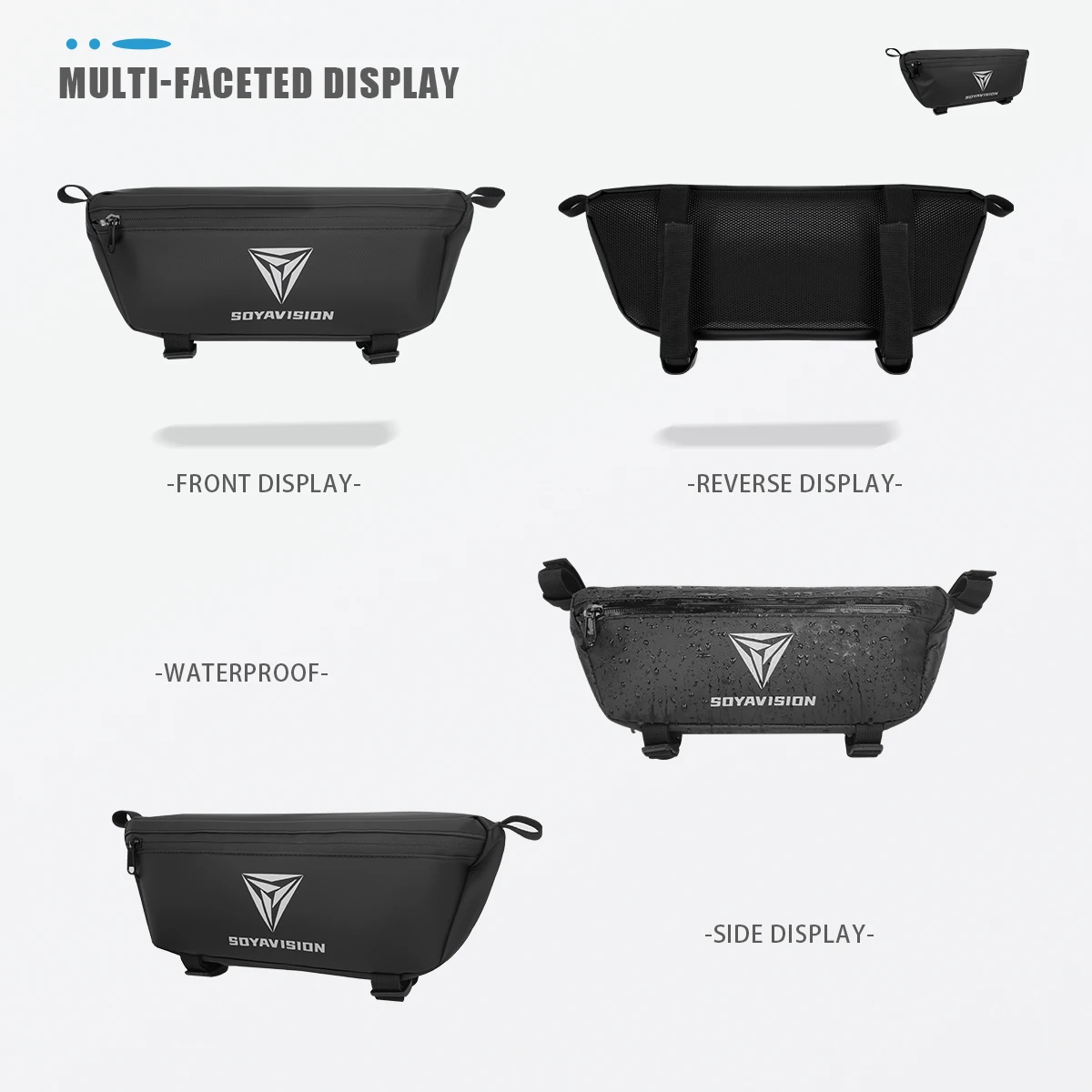 Motorcycle Handlebar Bags Universal Waterproof Front Storage Bag Bicycle Handlebar Bag for Motor Bicycle Electric Dirt Bike ATV