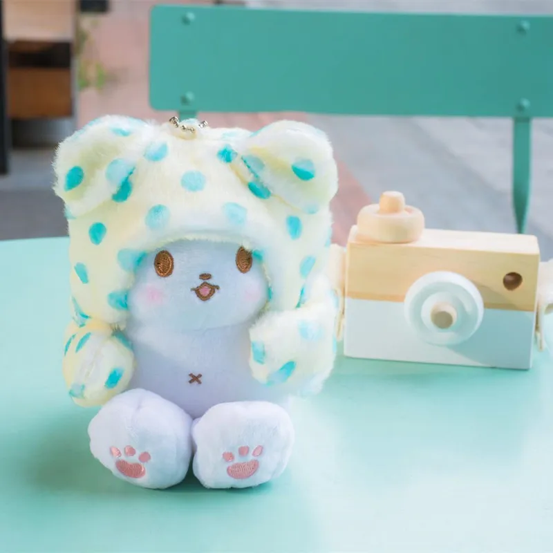 Marumofubiyori Niedźwiedź Pluszowy brelok do kluczy Wypchane zwierzę Śliczny brelok do kluczy Kawaii Breloczek do kluczy 15 cm Zabawki dla dzieci dla dziewczynek Prezent urodzinowy dla dzieci