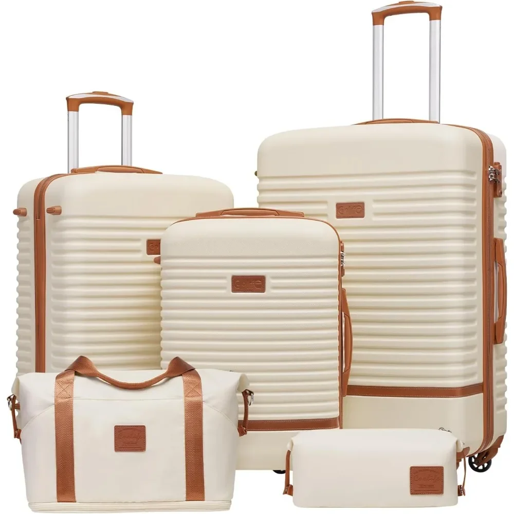 

Suitcase Piece Luggage Set Carry On Travel Luggage TSA Lock Spinner Wheels Hardshell Lightweight Luggage Set