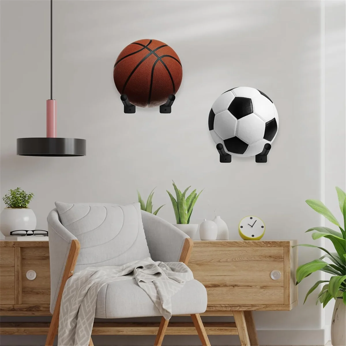 Medicine Ball Holder,Exercise Ball Wall Rack for Gym Garage Storage Yoga Ball,for Yoga Ball/Stability Ball/Basketball HOT