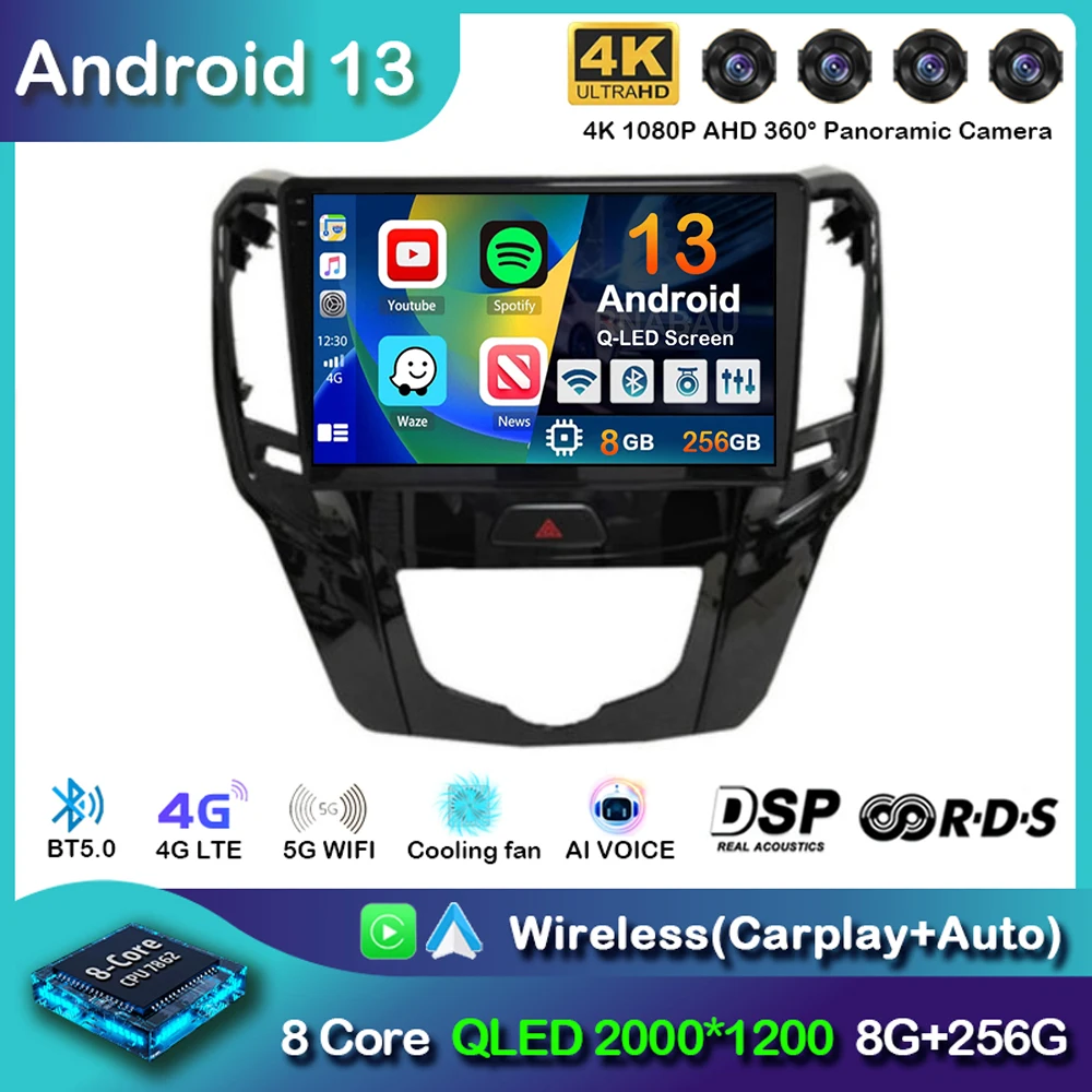 Android 14 Carplay Car RadioFor GWM Great Wall H1 M4 2012 2013 2014 2015 2016 Multimedia GPS Video Player Stereo 2din Head Unit