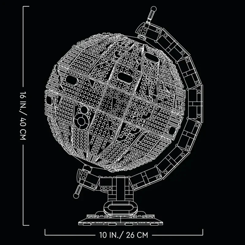 Nuevo Producto, 2585 Uds., modelo de mapa de globo creativo, tecnología de bloques de construcción MOC, montaje creativo, juguete para niños, nacimiento