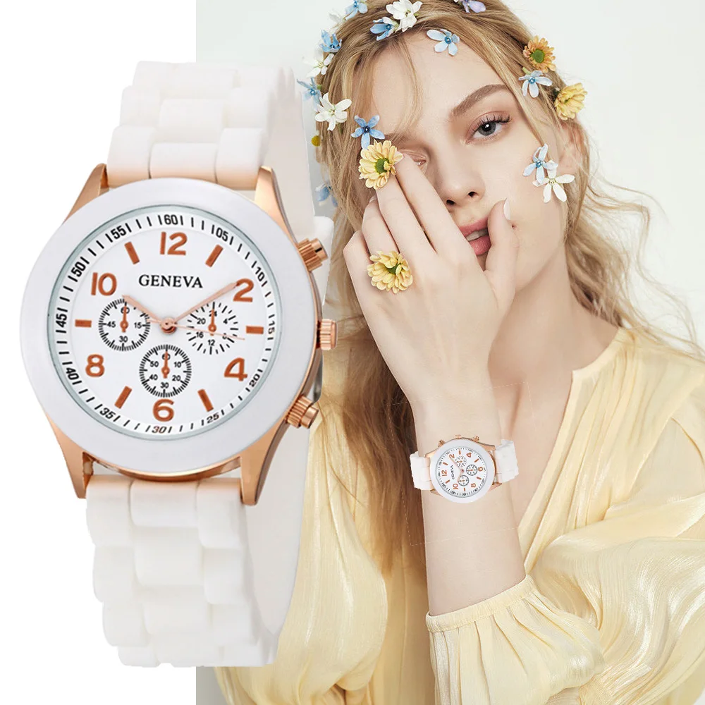 

Women's Watch 2022 New Fashion Quartz Silicone Simple Cute White Arabic Numerals Sports Female Wristwatch HOT Relojes Para Mujer