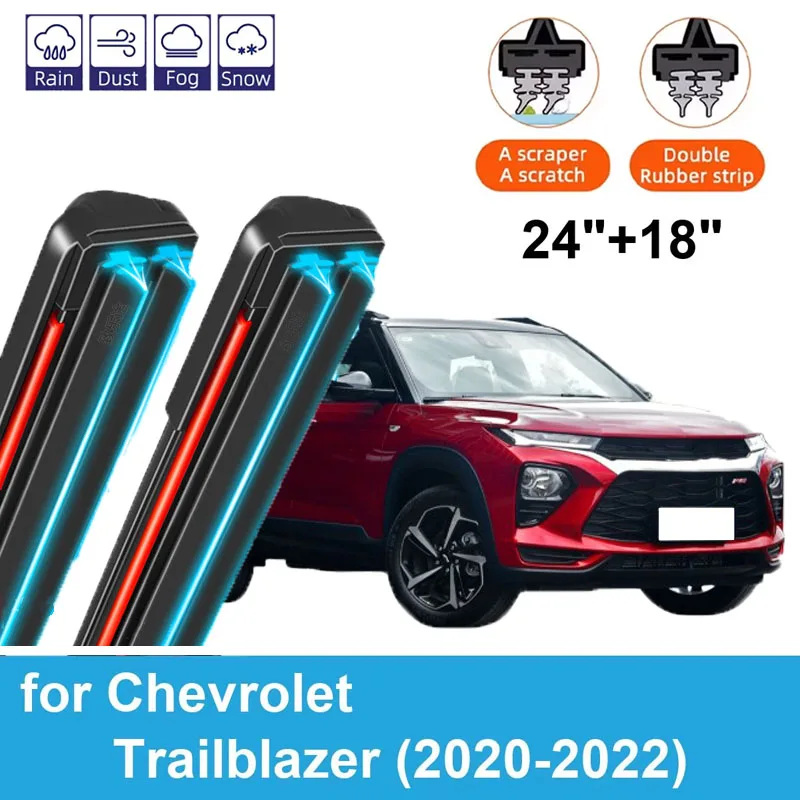 

Car Wiper for Chevrolet Trailblazer 2020-2022 24" + 18" Front Rear Wiper Blades Brushes Cutter Accessories 2020 2021 2022
