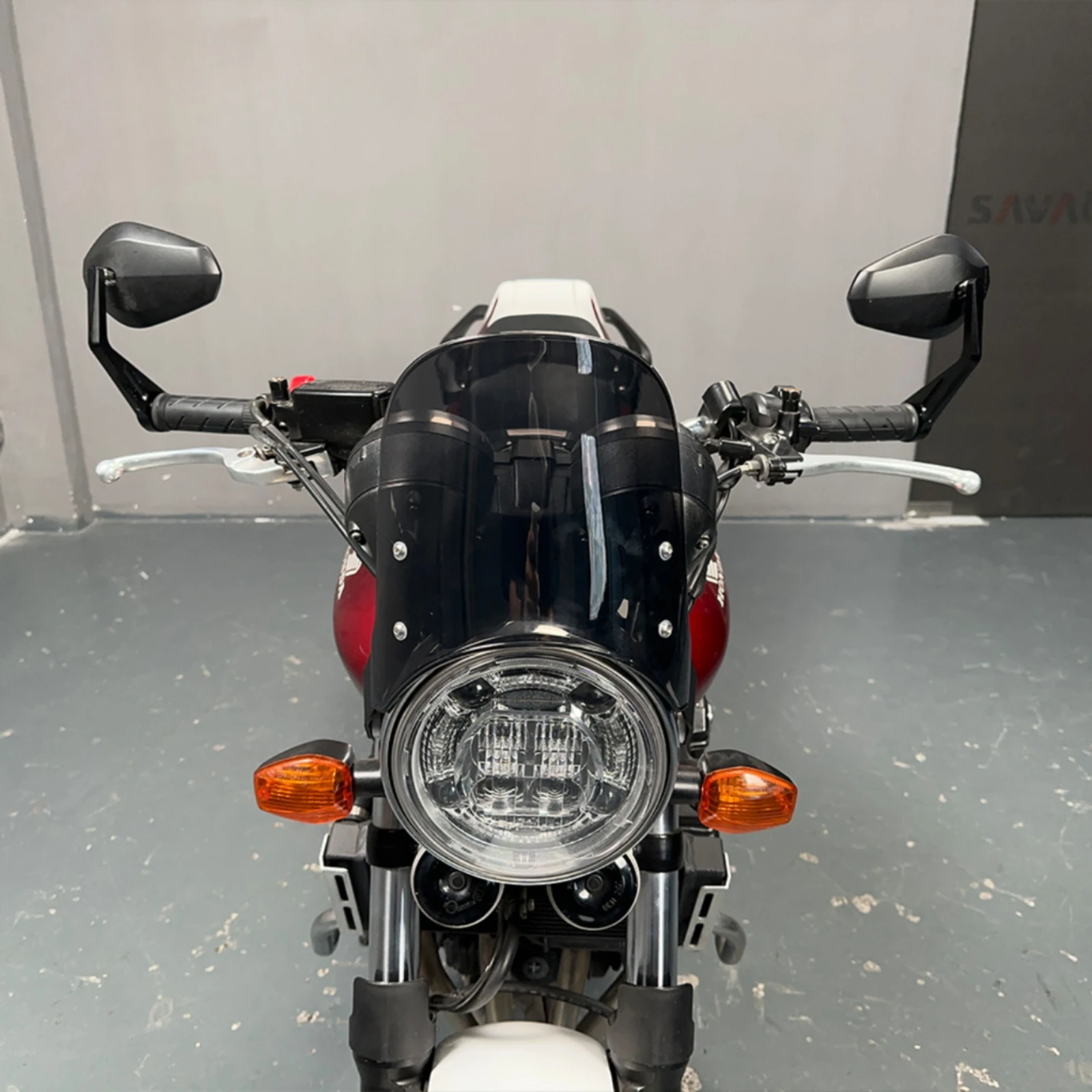 Motorcycle Windshield with Bracket Retro-Retro-Style Motorcycle Windscreen with Bracket Long-Lasting Lightweight