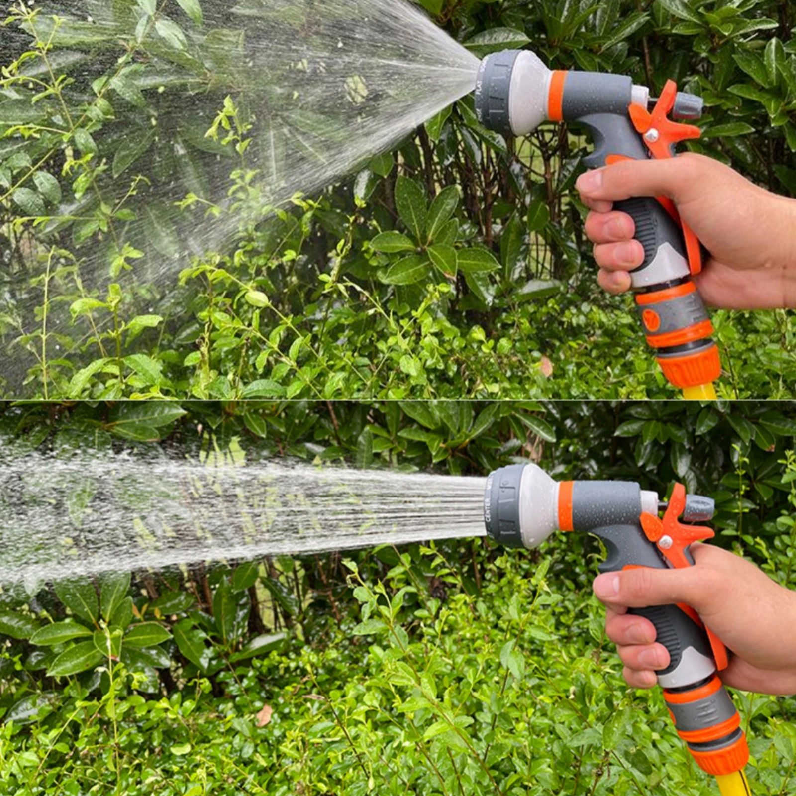 Garden Foam Water Gun 8 Modes High-Pressure Car Wash Sprinkler Adjustable Irrigation Watering Nozzle 1/2\'\' Pipe Quick Connector