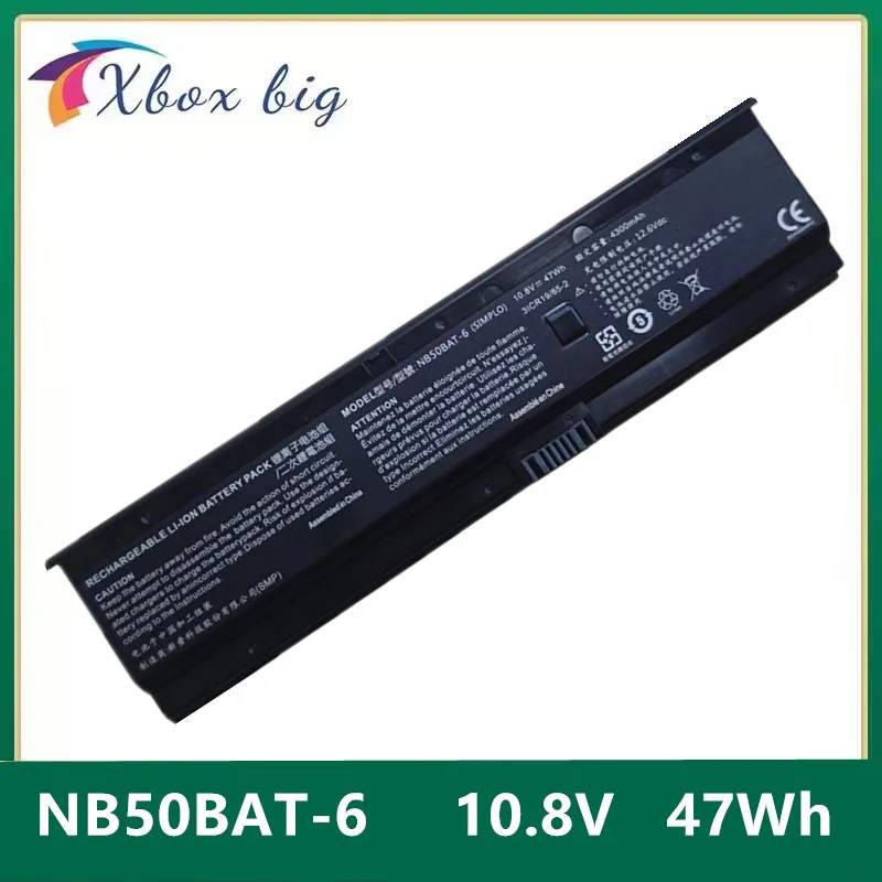 Batería para portátil NB50BAT-6 para SHINELON HUIMIEZHE DD2 para CLEVO NB50TK1 NB50TJ1 NB50TL NB50TZ NB60TA ZX6-CT5A2 CT5H2 CNB5S02