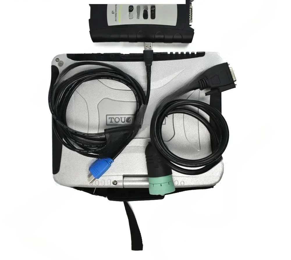 

CF19 laptop+V2023 JD EDL V3 adapter service electronic data link consultant harvester agricultural backhoe joint diagnostic tool
