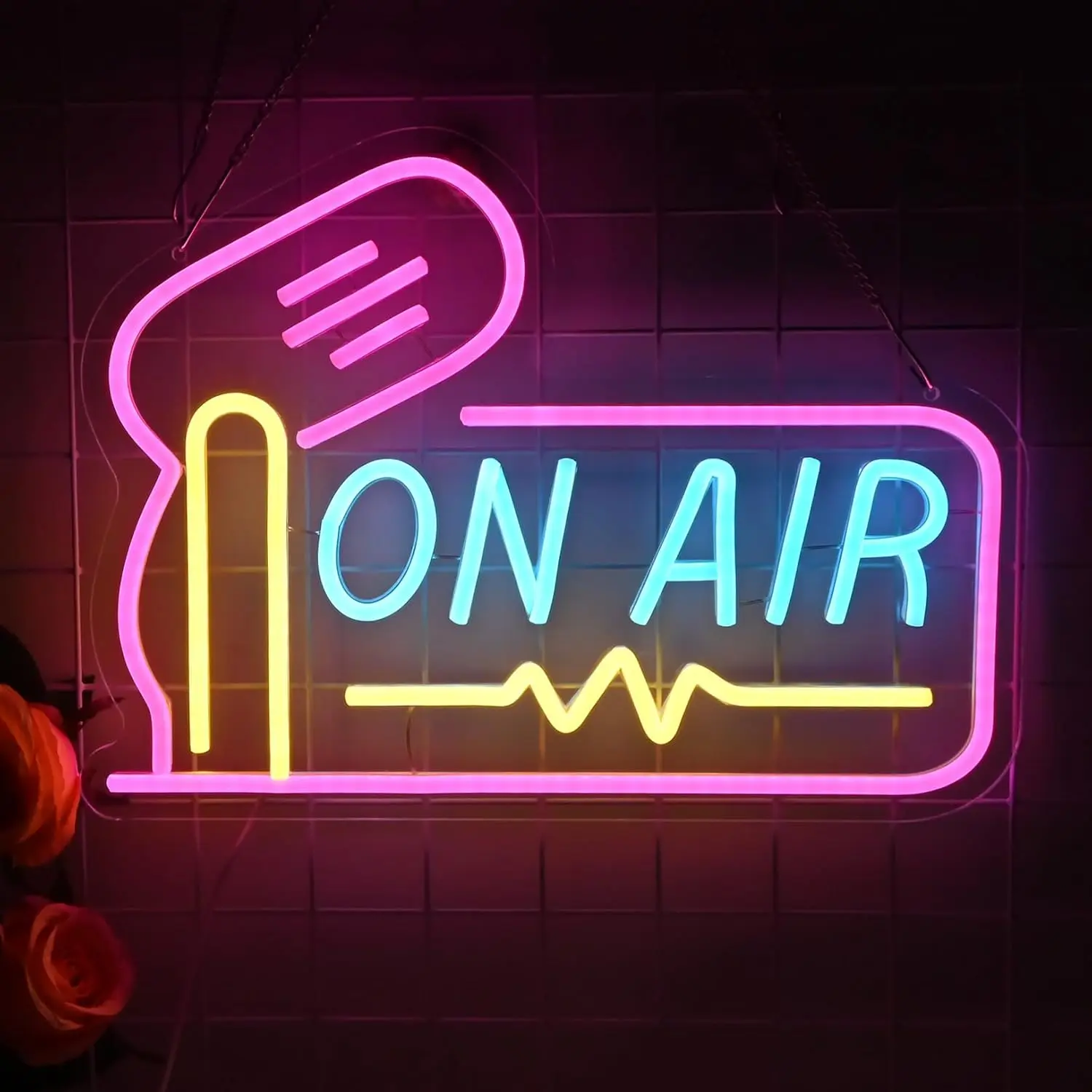 On Air Neon Sign Art Wall Light USB Powered LED Light for Birthday Party Music Studio Bar Gaming Room Bedroom Decoration Gift