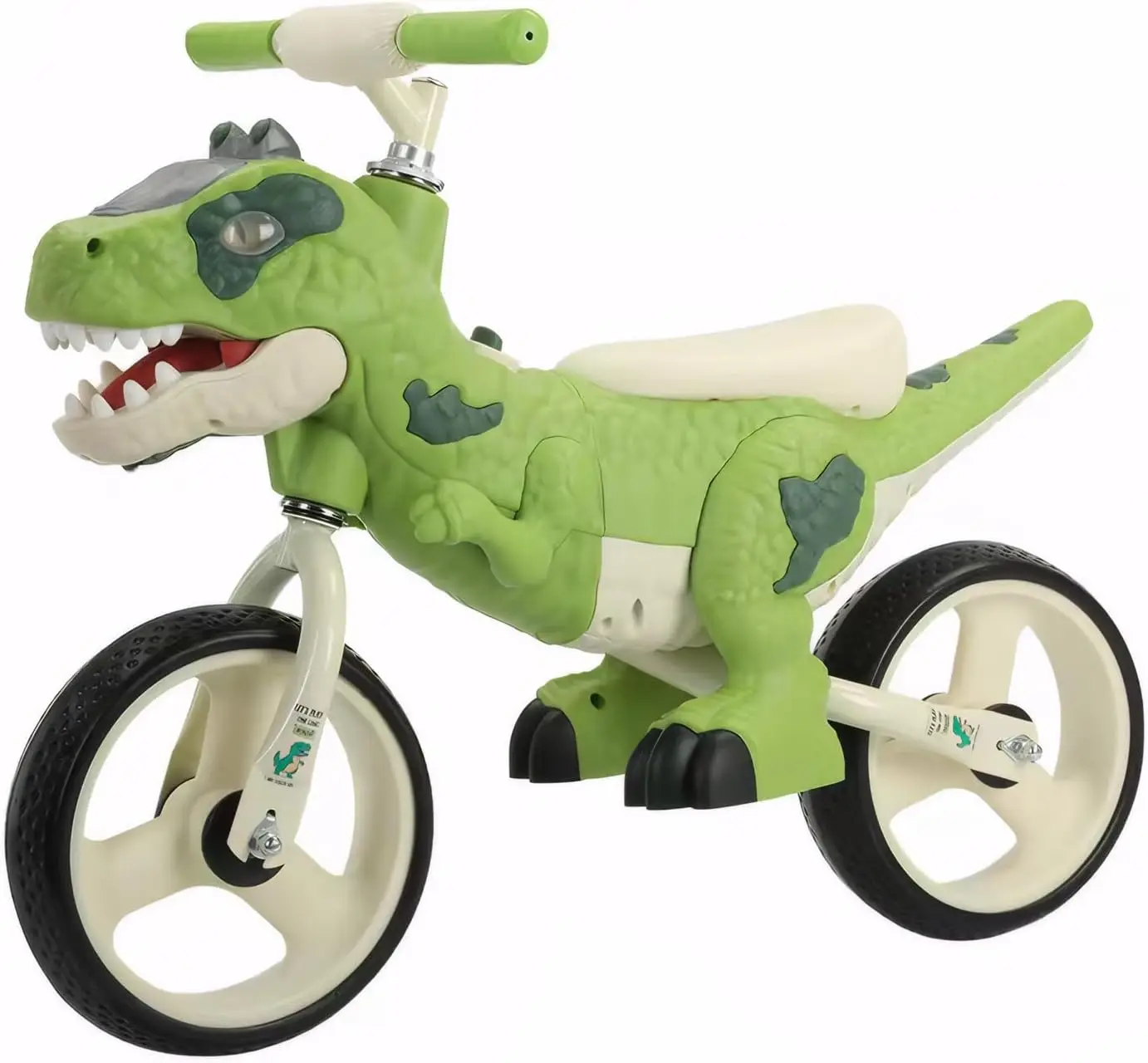 Brinquedos de bicicleta de equilíbrio para crianças com tema de dinossauro para meninas e meninos de 2 a 7 anos – efeitos de música e iluminação, bicicleta de treinamento sem pedal, melhor