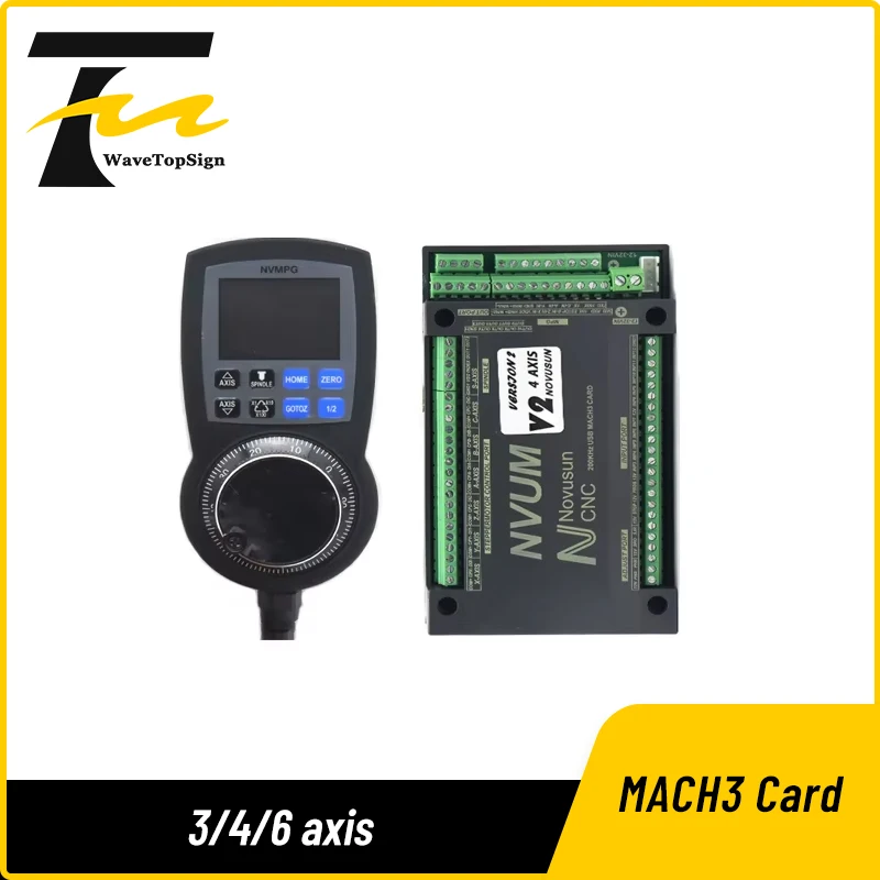 WaveTopSign USB MACH3 Card Support USB Can Support 3-6 axis Stepper Systems 200KHz Pulse Output for Every Axis