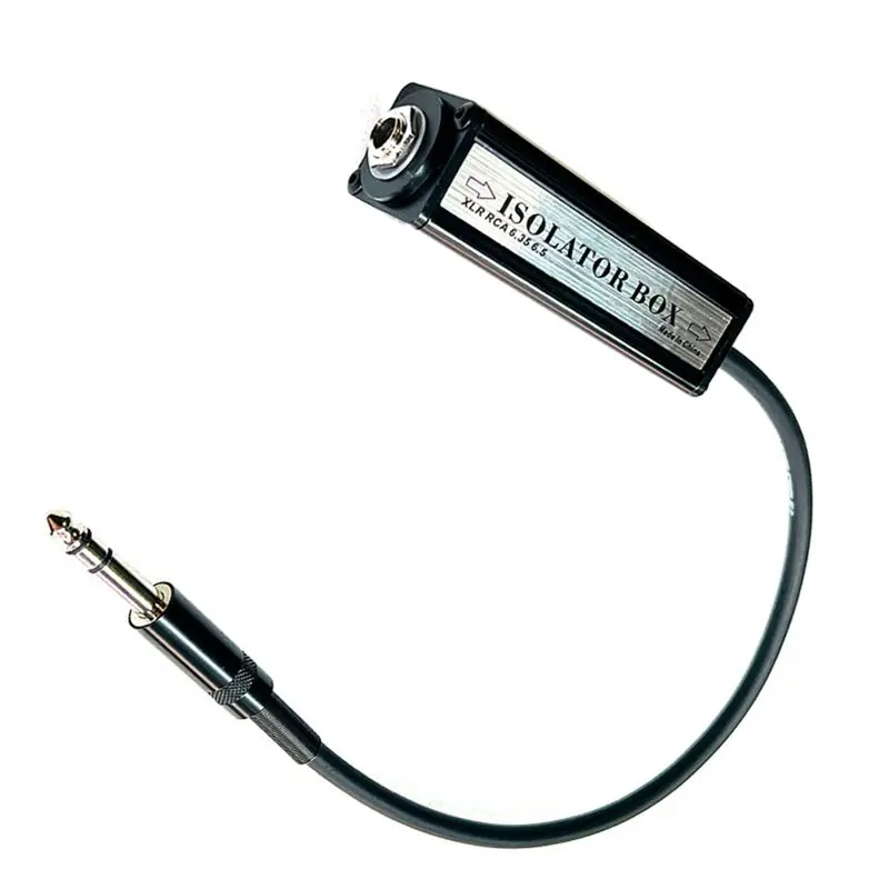 B76B 6.5mm Audio Isolator, Female to Male Noise-Free Sound Isolation Cable, 20Hz-26kHz for Studio/PA System
