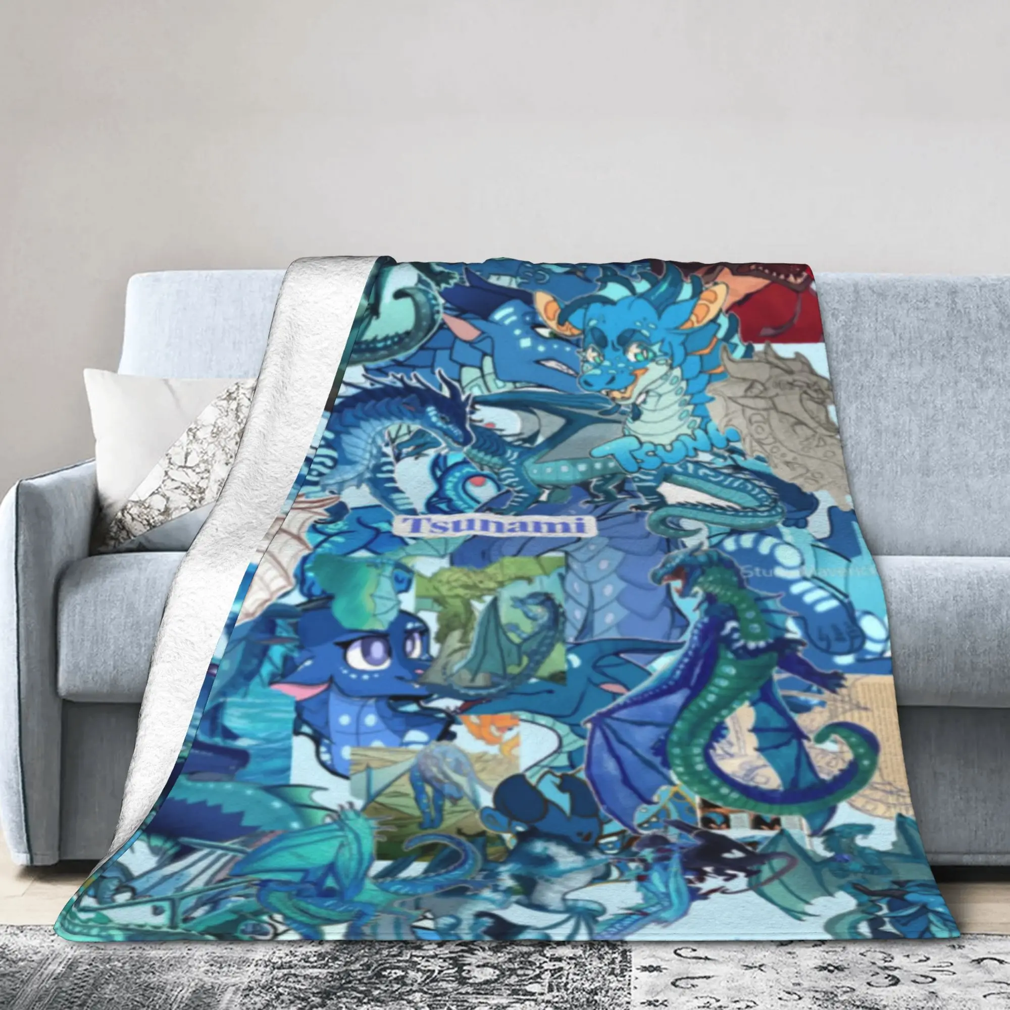 Comfort Wing Of Fire dragon Blanket Accessories Room Decorative  Throw Blankets Lightweight Velvet for Travel
