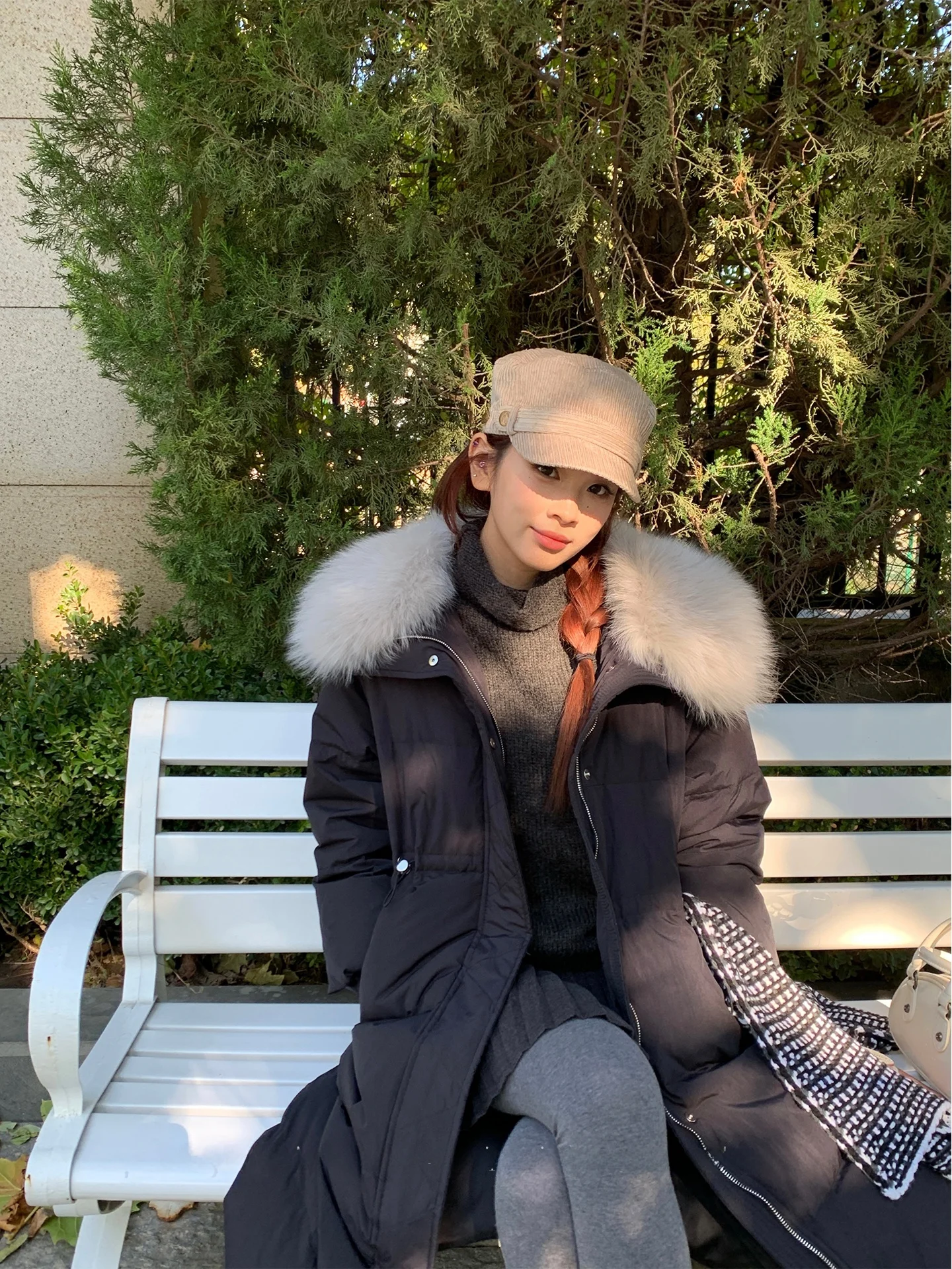 

Длинное пуховое пальто Bla Long Down Jaet для женщин: модное, повседневное, теплое, с большим меховым воротником, с поясом на талии, универсальное