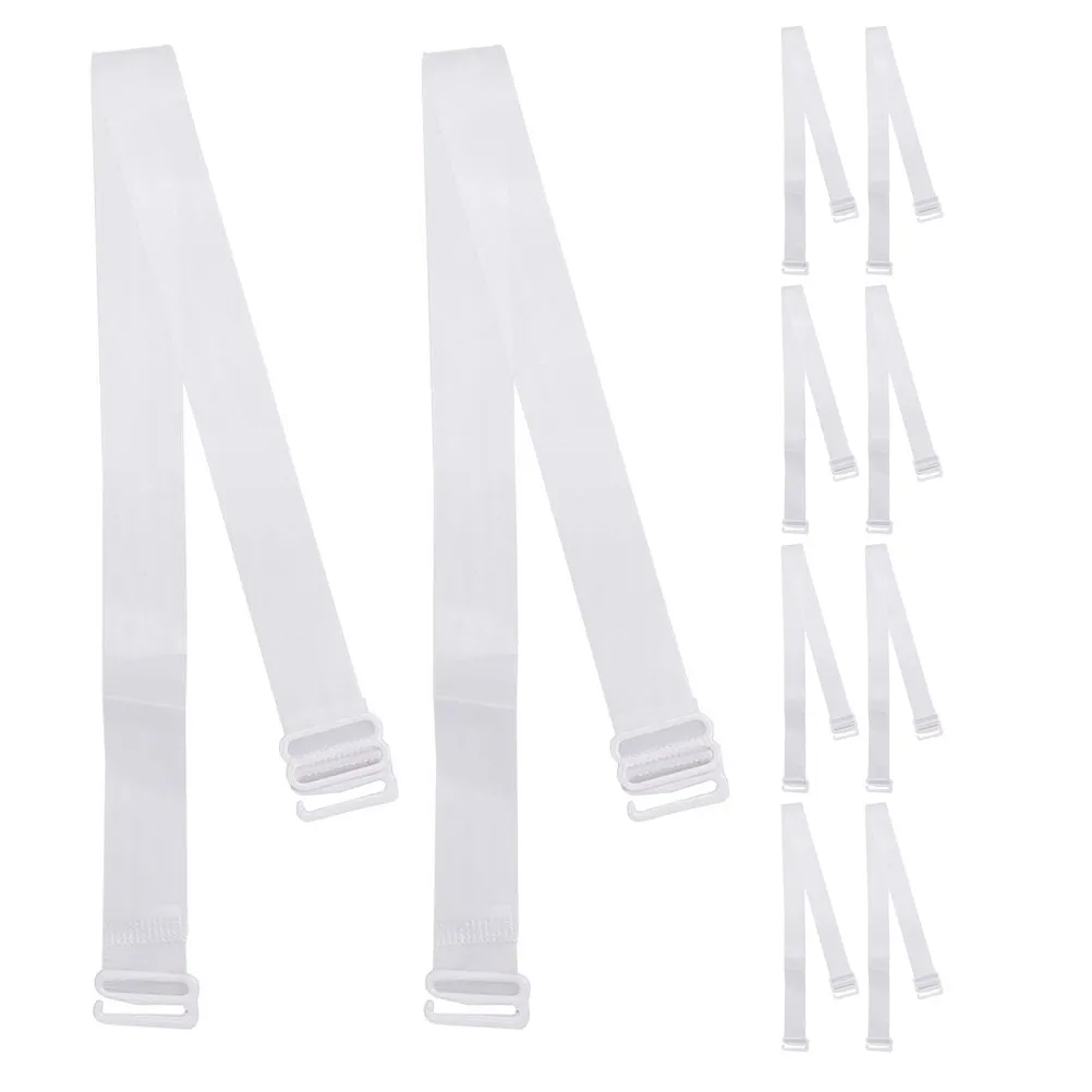 

10Pcs Clear Bra Straps Invisible Non-Slip Design Tpu Hook Comfortable Wear Resistant Deformation Versatile Use