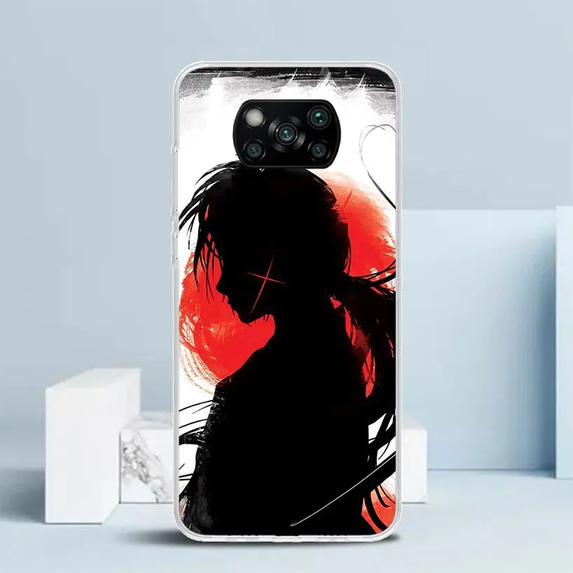 Rurouni Kenshin Anime Silicon Call Phone Case For Xiaomi Poco X3 Nfc X5 X6 F6 F5 Pro M5S M5 X4 F4 GT M4 M3 F3 F2 F1 M2 Cover X3 