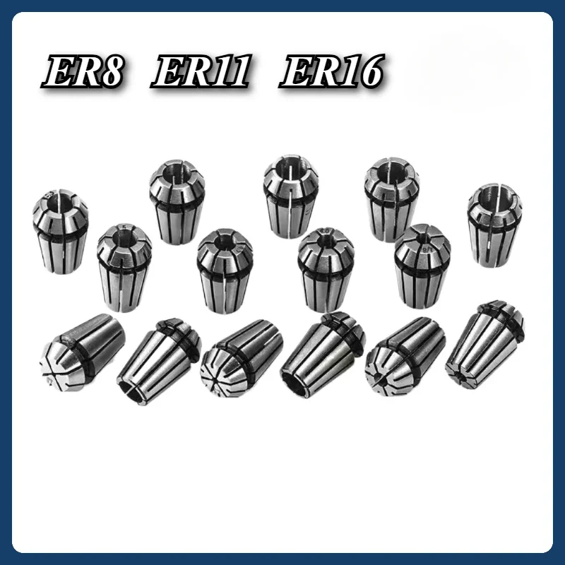 

ER8 ER11 ER16 1/4MM 6.35MM 1/8MM 3.175MM 0.008Spring Collet High Precision Collet Set For CNC Engraving Machine Lathe Tool ER8