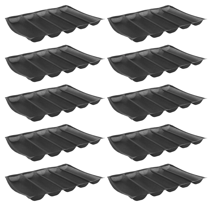 

10X Silicone 5 Indents Reusable Silform/Bread Mould Baking Form Food Grade