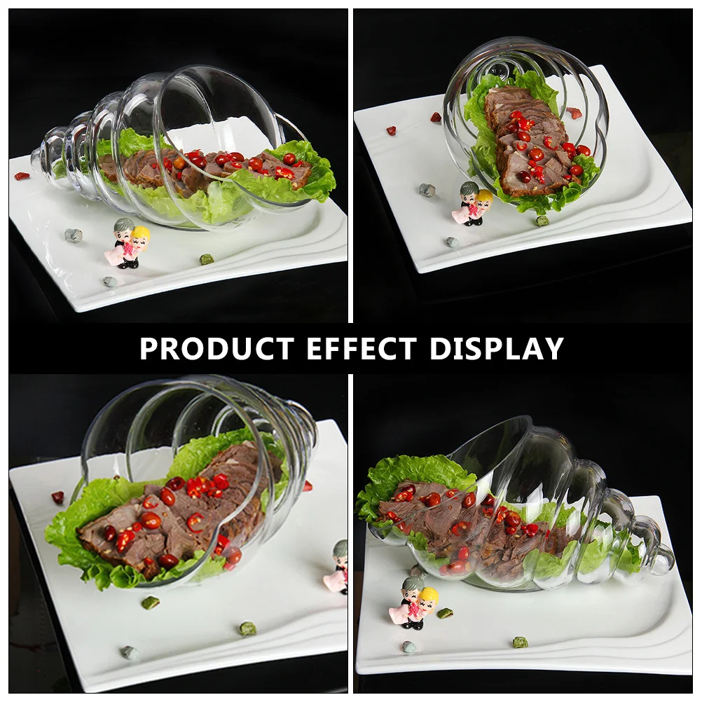 

Snail Shaped Transparent Glass Dessert Bowl Creative Food Container Fruit Salad Serving Household Glassware Elegant Unique