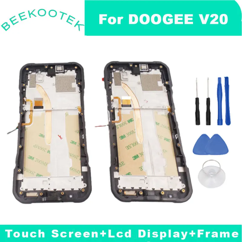 Original DOOGEE V20 V20 Pro LCD Display Touch Screen Digitizer With Frame Repair Accessories For Doogee V20 Pro Smart Phone