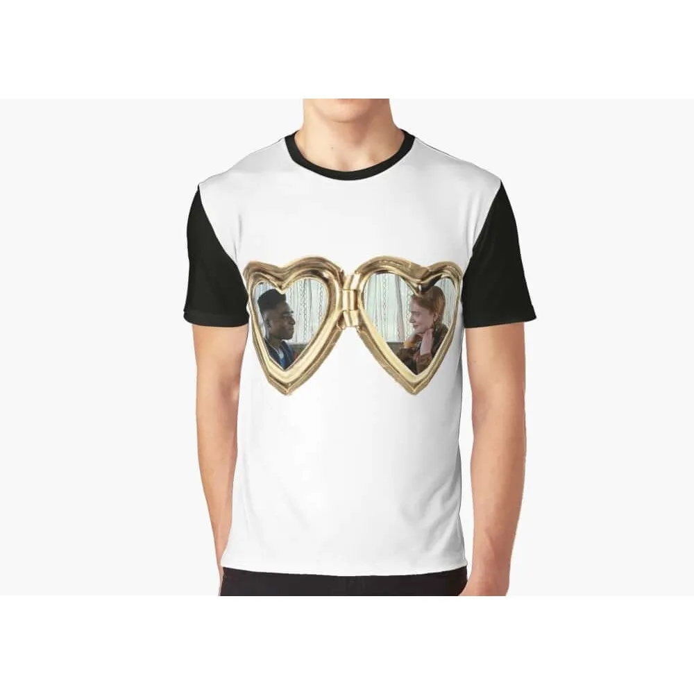 

# Лукас и Макс # Футболки для пар в стиле ретро с фоторамкой в форме сердца — повседневные топы для фанатов кино