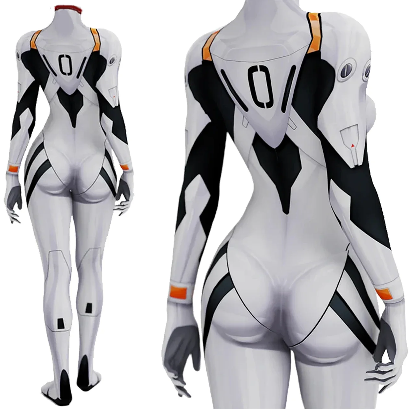 Anime EVA Ayanami Rei Cosplay Costume Superhero Woman Girls Bodysuit Catsuit 3D Printed Spandex Zentai Outfit Halloween Costume