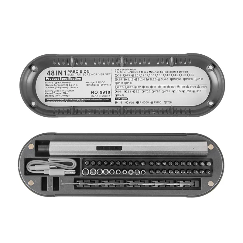 مجموعة مفكات براغي كهربائية دقيقة من النوع القلم من JBS 48 في 1 للأجهزة وأجهزة الكمبيوتر المحمولة وإصلاح الهاتف