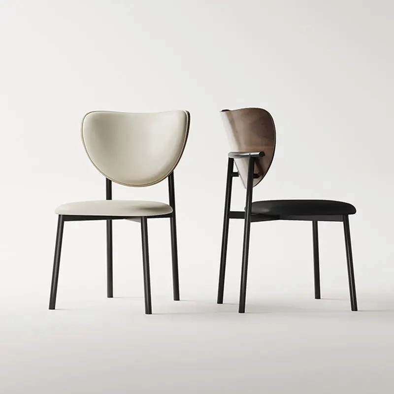 Multi-color shell chair, simple soft bag back chair, restaurant and cafe general chair