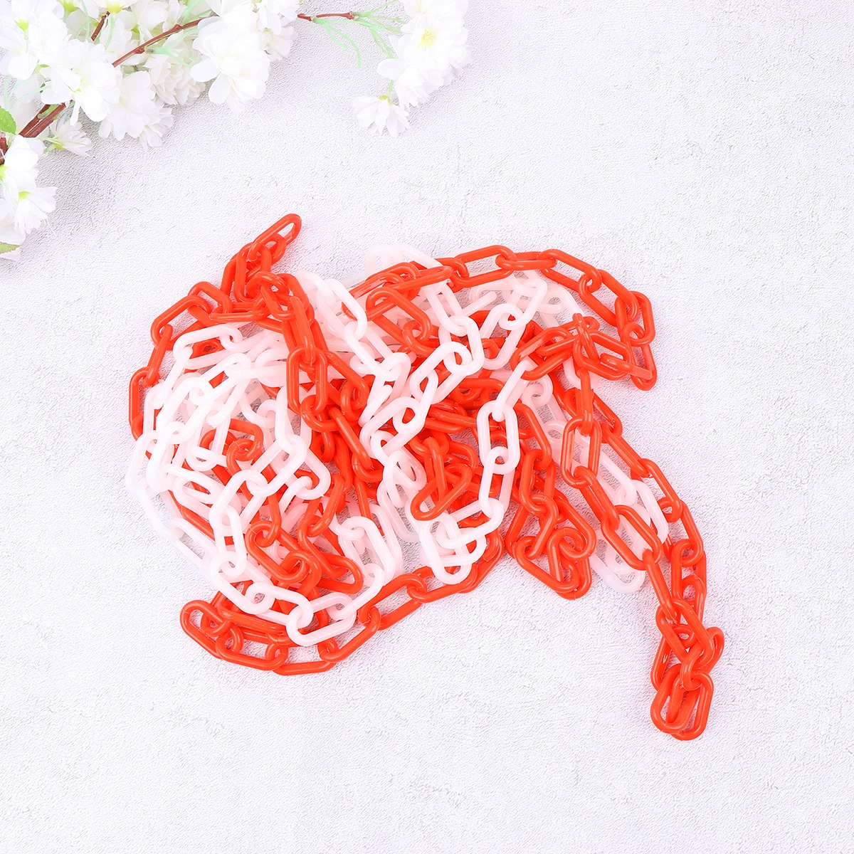 Plastic Chain Safety Cone Barrier Link Chains Railing Crowd Control Bright Yellow Traffic Security