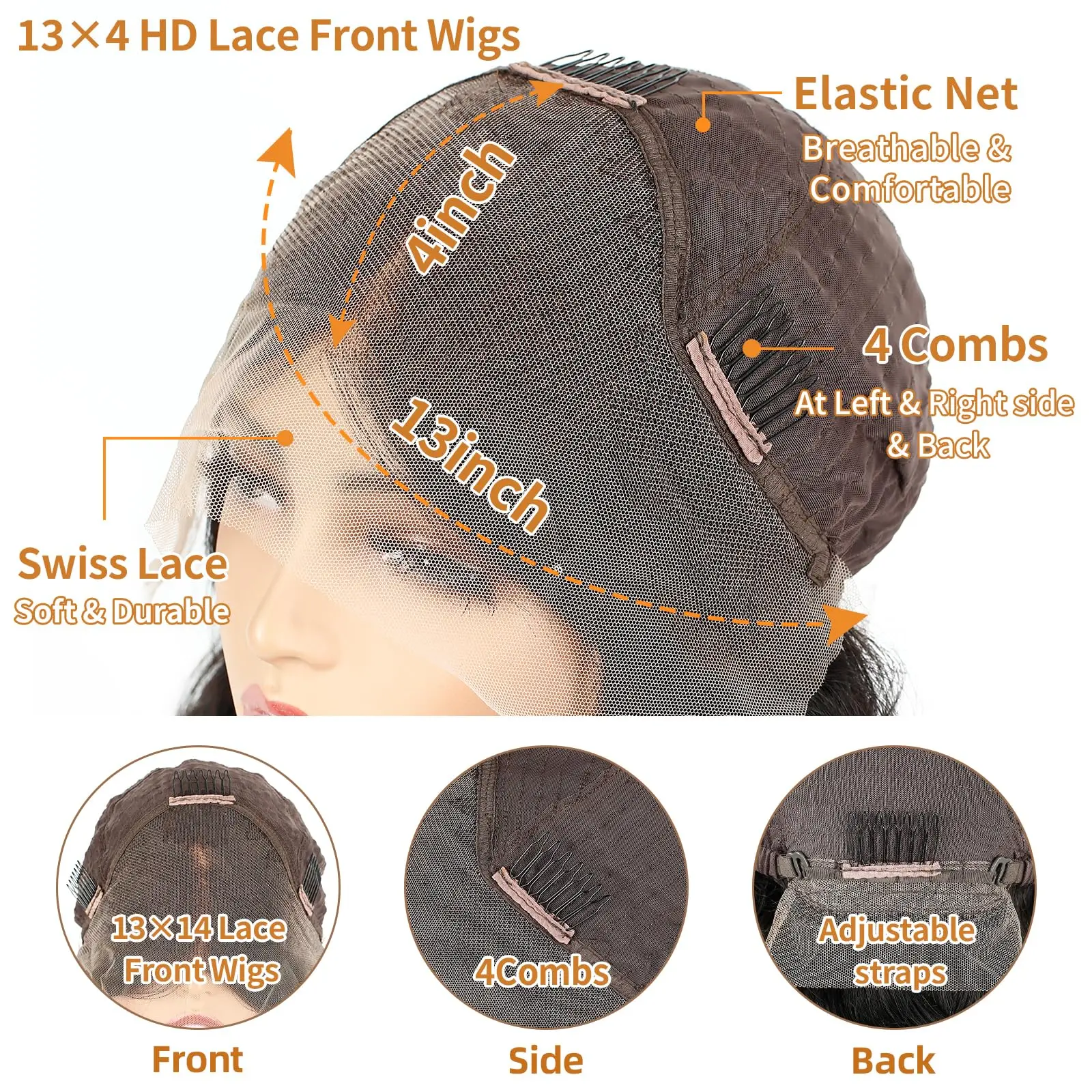 30 40 بوصة الجسم موجة خصلات الشعر المستعار الإنسان 200 الكثافة 13x6 13x4 Hd الدانتيل الباروكة الأمامية البرازيلي شعر طبيعي أسود باروكة من شعر طبيعي للنساء