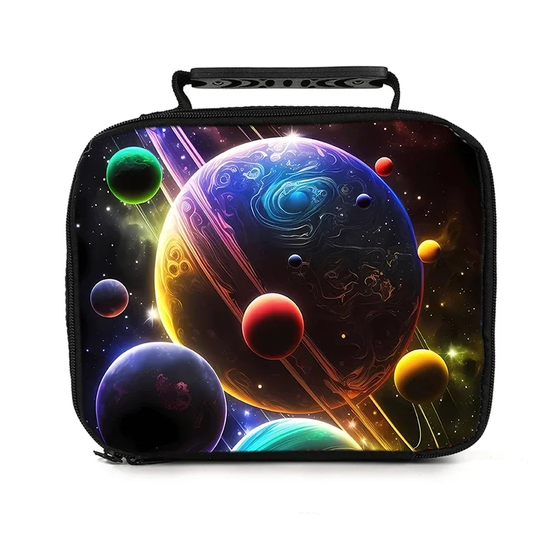 الكوكب الكوني حقيبة الغداء المحمولة لصبي وفتاة أفضل هدية ثلاثية الأبعاد الكرتون حقيبة حفظ الطعام للأطفال العزل الحراري حقيبة تخييم