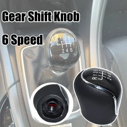 6 Speed Manual Gear Shift Knob For Ford C-MAX Transit Tourneo Custom Connect Leather Shifter Lever Arm Headball Car Accessories