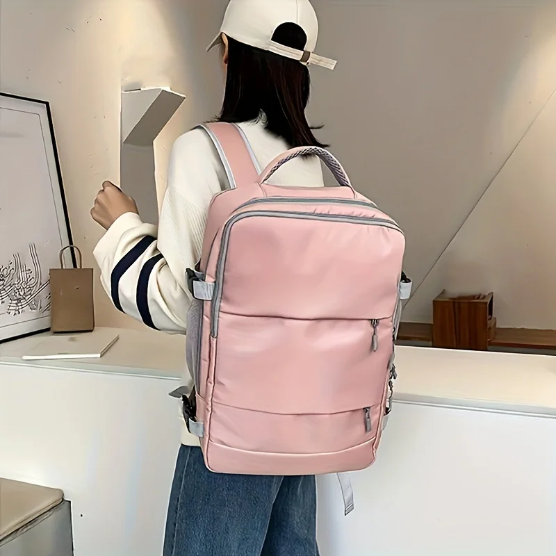 1PC Large Capacity Travel Backpack For Men Women Anti-Theft Casual Daypack Bag With Luggage Strap & USB Charging Port Backpacks