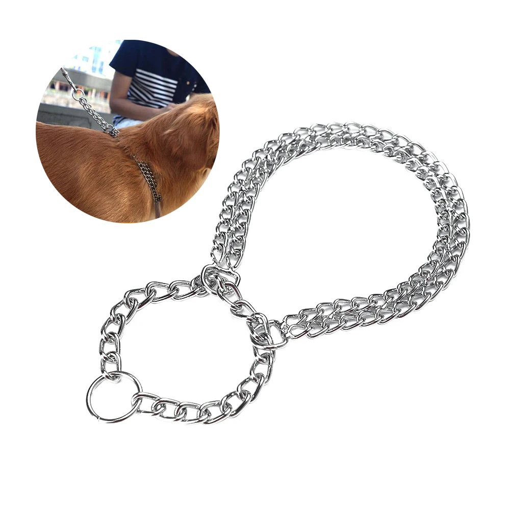

Adjustable Metal Dog Chrome Plated Durable Corrosion Resistant Training Chain Silver 2.0Mm X 40Cm Pet