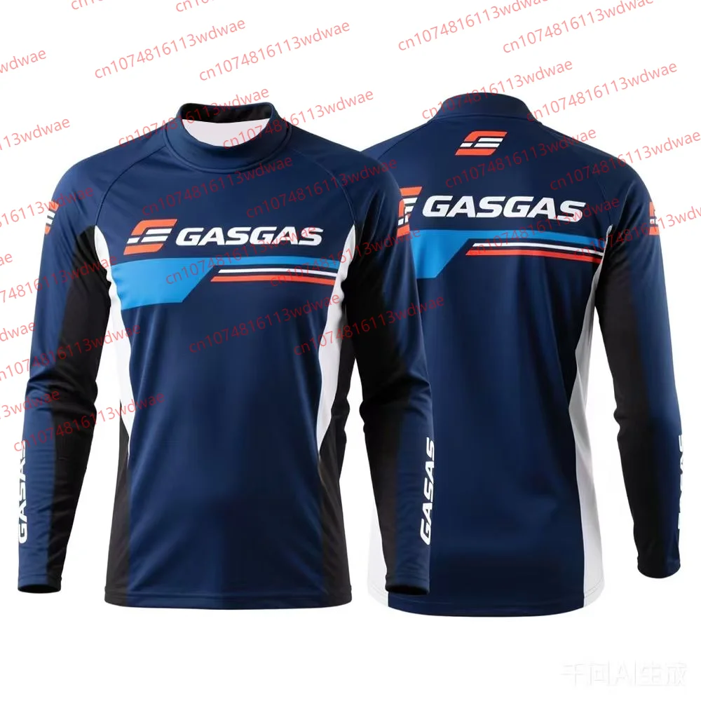 Cycling Gear Apparel - Koszulka Motocrossowa GASGAS Wygodna Męska Koszulka