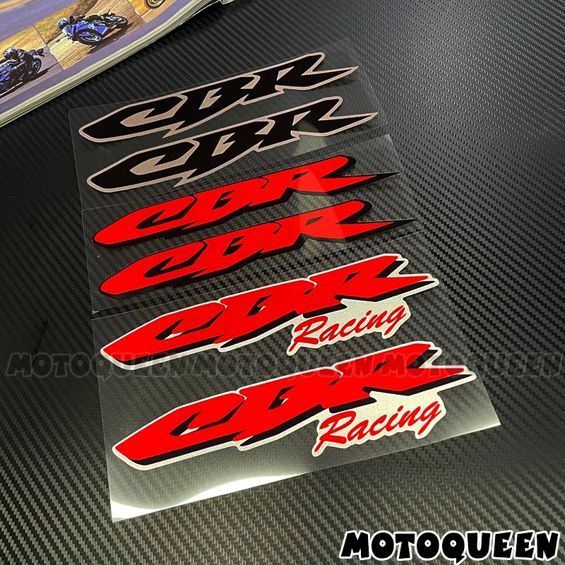 Motorbike Motorcycle Tank Pad Side Shell Wind Decor Label Logo Decals Stickers for Honda CBR 300R 500R 600RR 650R 650F 1000RR