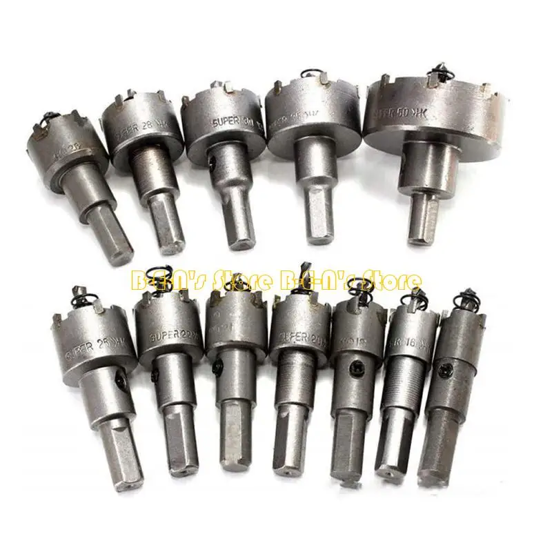 Y1AD Multifunctional 12Pcs Hole Set Fit for Stainless Steel Plastic