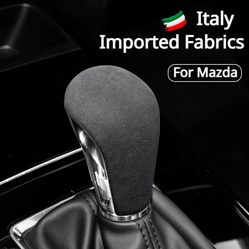 Fit Alcantara automotive shift covers for Mazda-3 Axela, Atenza, CX-5, CX-4, CX-30 and automotive styling interiors