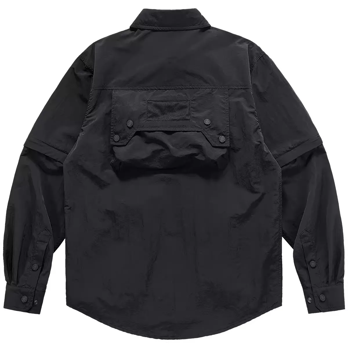 Hip Hop Function Shirt Men 2023 Long Sleeve Multiple Pockets Tactical Shirts Coat Harajuku Cargo Shirts Black Tops Techwear