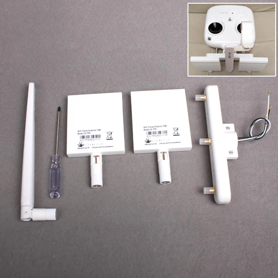 WiFi Signal Range Extender Antenna Kit 10 dBi Omni Compatible for DJI RC car Phantom 3 Standard Argtek HX-WF12 P3S/P3SE